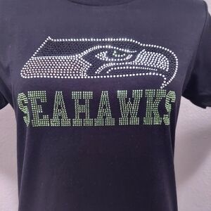Seahawks Womens Fitted Black T-Shirt